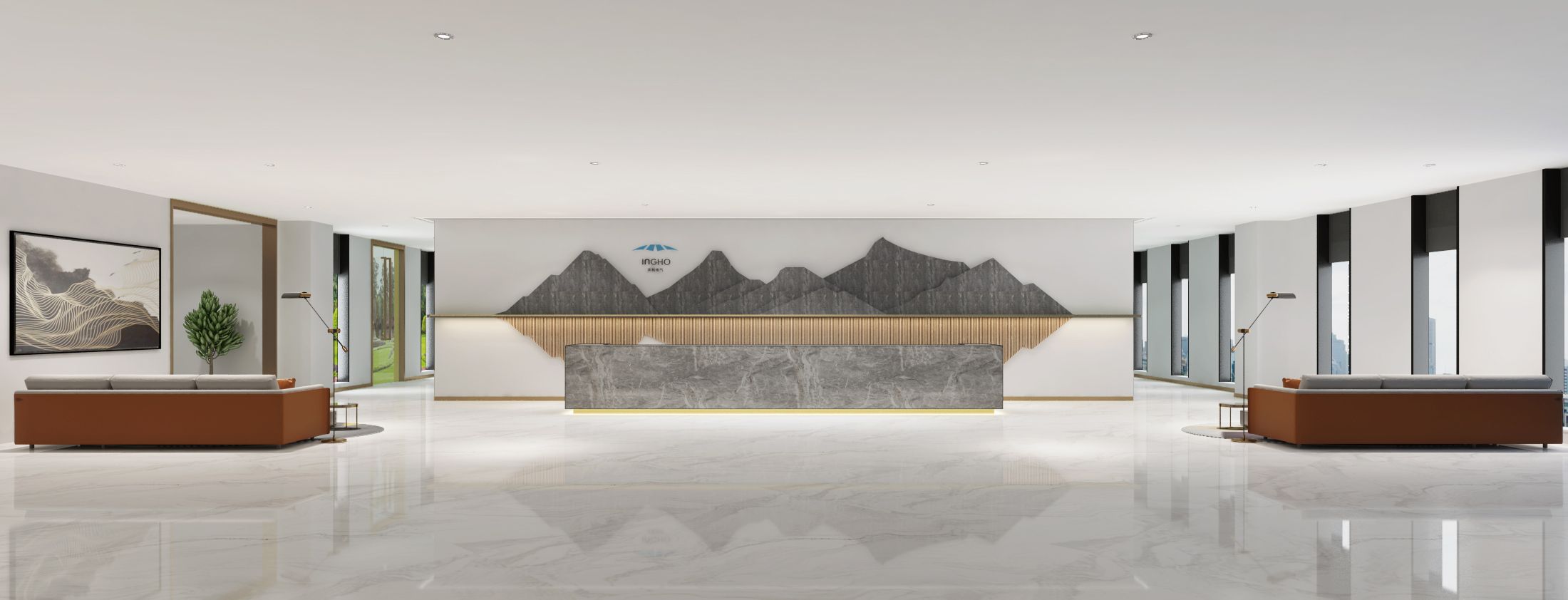 巢湖英和科技6000平方办公楼装修(图2)