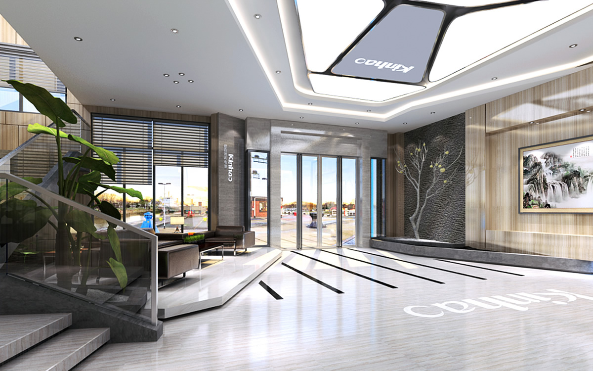 吴山健浩3000m²现代简约办公楼装修项目(图3)