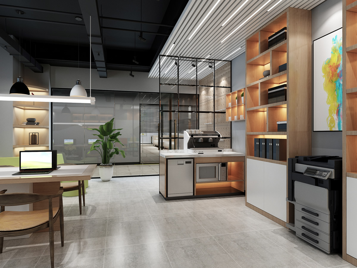 海文电力小型办公室装修设计(图1)