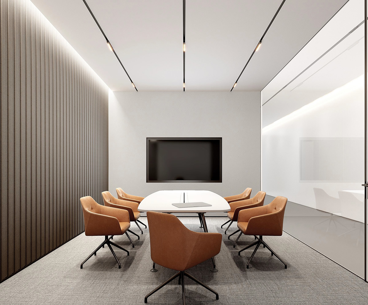 安然燃气极简风办公室装修设计项目(图4)