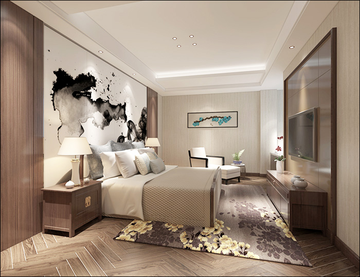 芜湖华威5400平方新中式办公楼装修(图5)